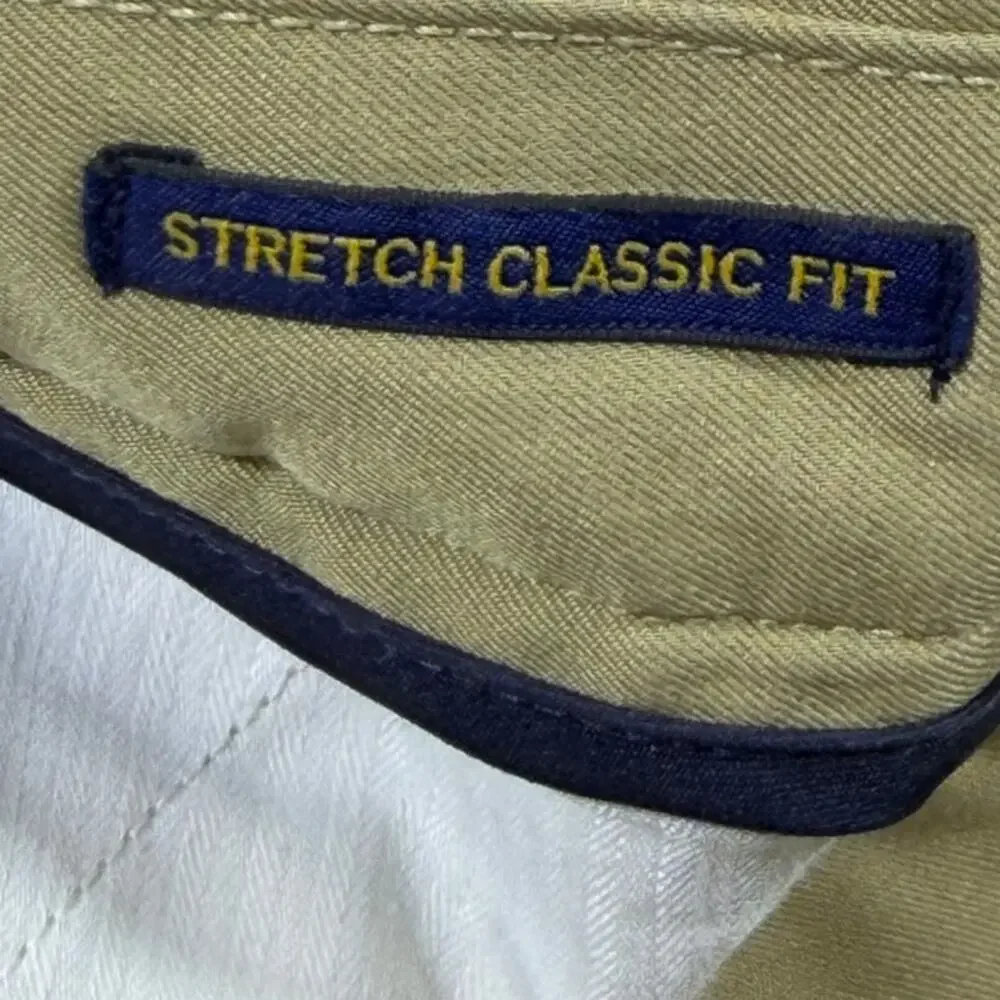 Polo Ralph Lauren Men's Size 38 Tan Flat Front Classic Fit Shorts Chino Casual